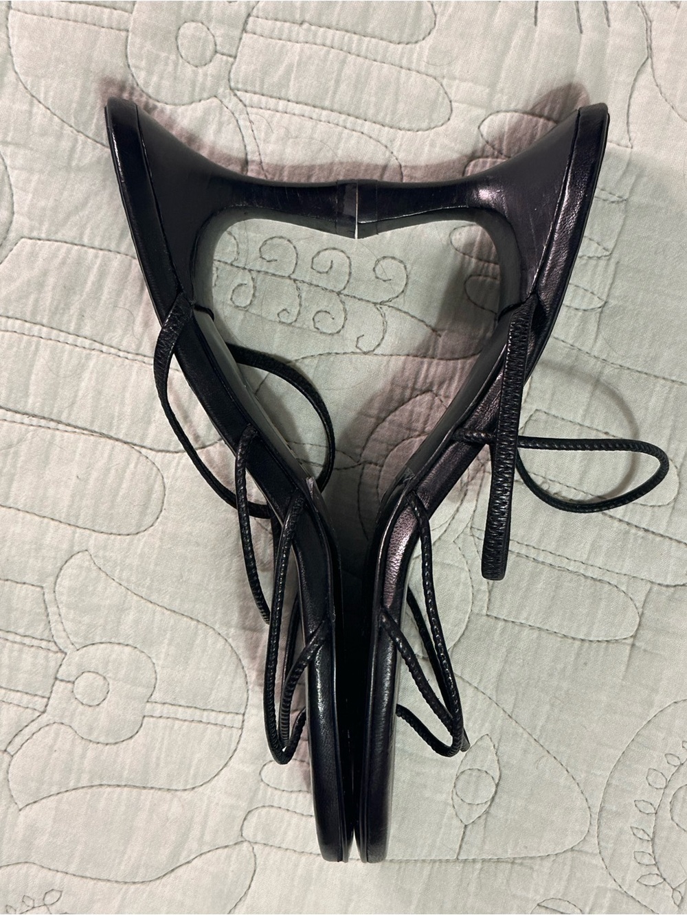 NWOB Jenni Kayne Eve Heeled Sandals Black Leather EU 39 $425 - Picture 6 of 8